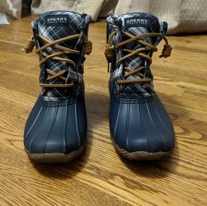Sperry Topsider plaid Rubber Duck Boot